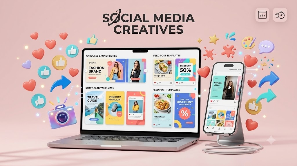 High-Engagement Social Media Visual Creatives | Bhavya Web Tech